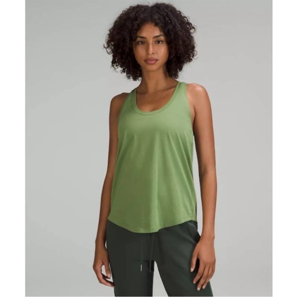 EUC Lululemon Green Foliage Love Racerback Relaxed Fit Scoop Neck Tank Top Small